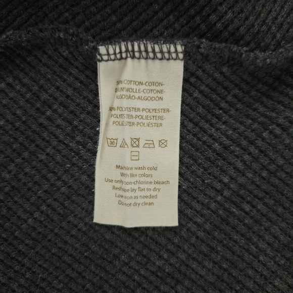 We The Free People Cropped Long Sleeve Thermal Tee Gray Small - Picture 5 of 5